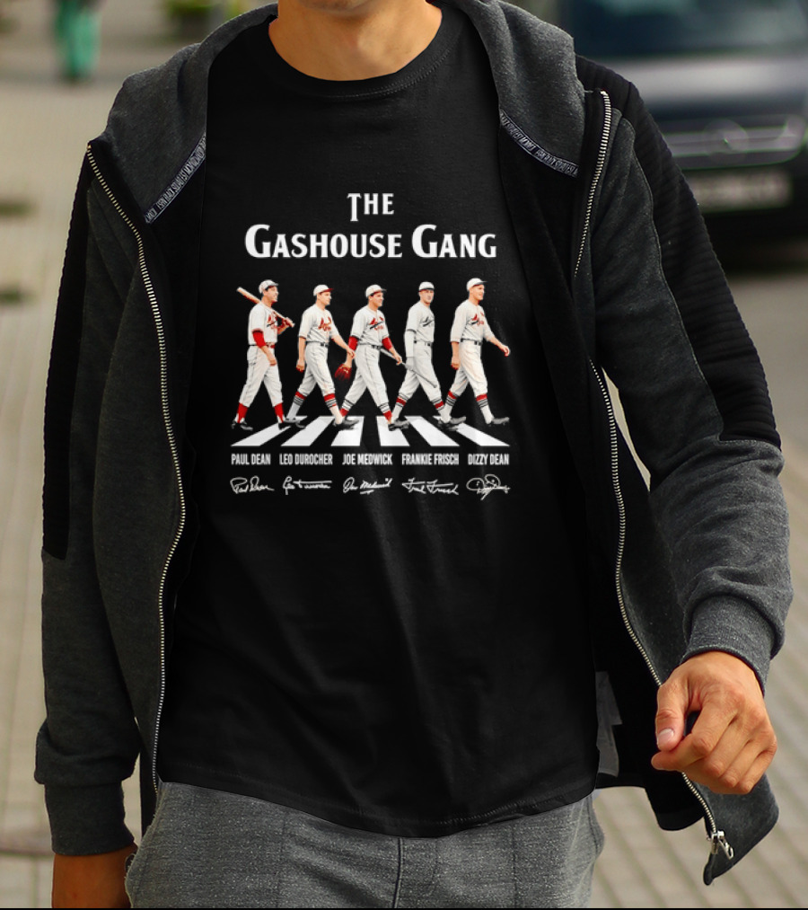 The Gashouse Gang St Louis Cardinals Legends Walking Across Paul Dean Leo Durocher Joe Medwick Frankie Frisch Dizzy Dean T-Shirt