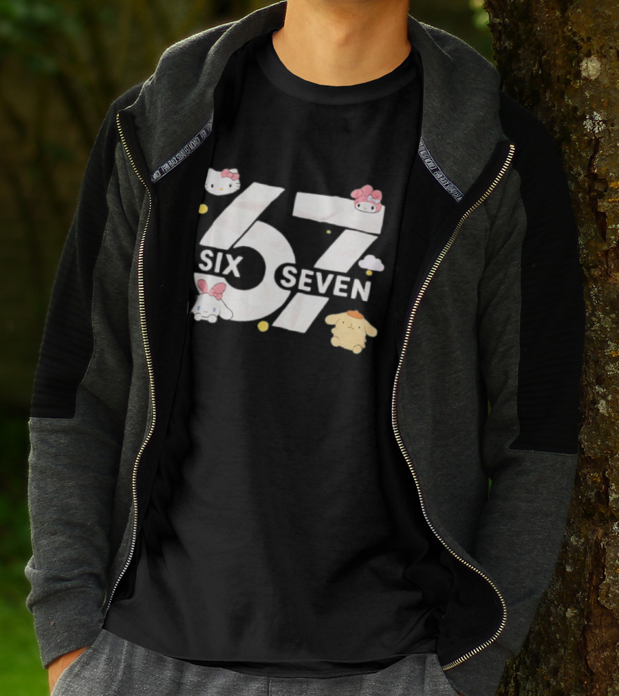 Hello Kitty Friends Sanrio Six Seven Characters T-Shirt