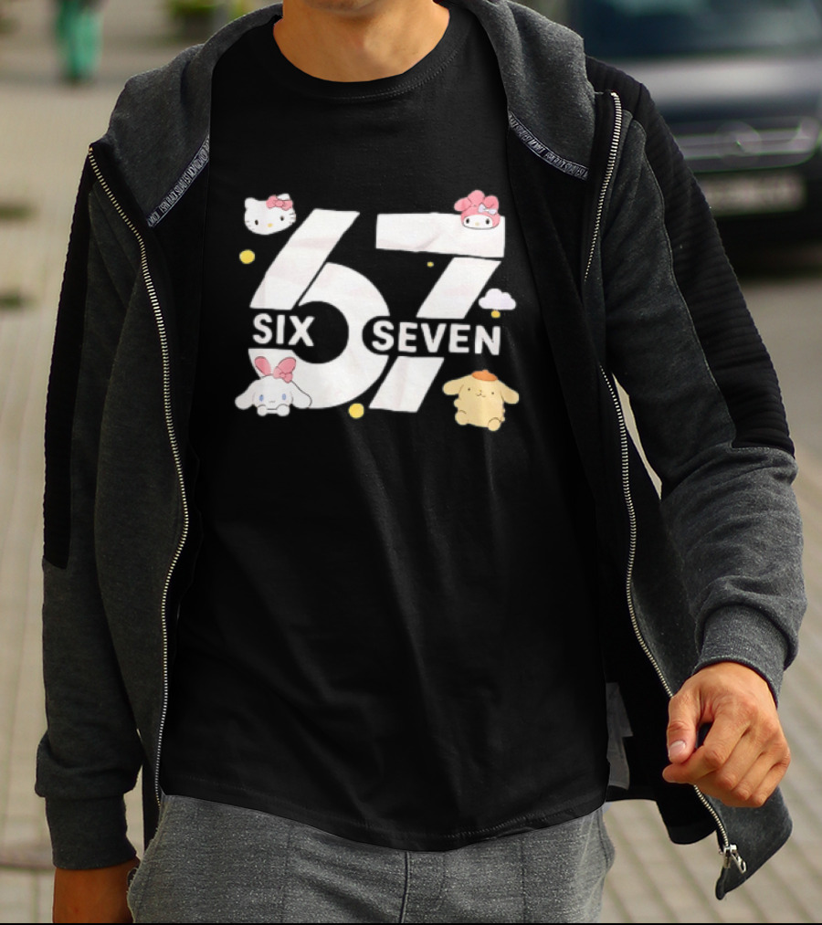 Hello Kitty Friends Sanrio Six Seven Characters T-Shirt