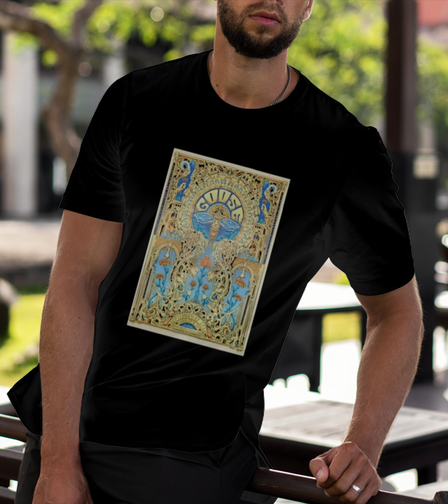 Goose September 27th 2025 PNC Music Pavilion Charlotte NC Tour Art Deco T-Shirt