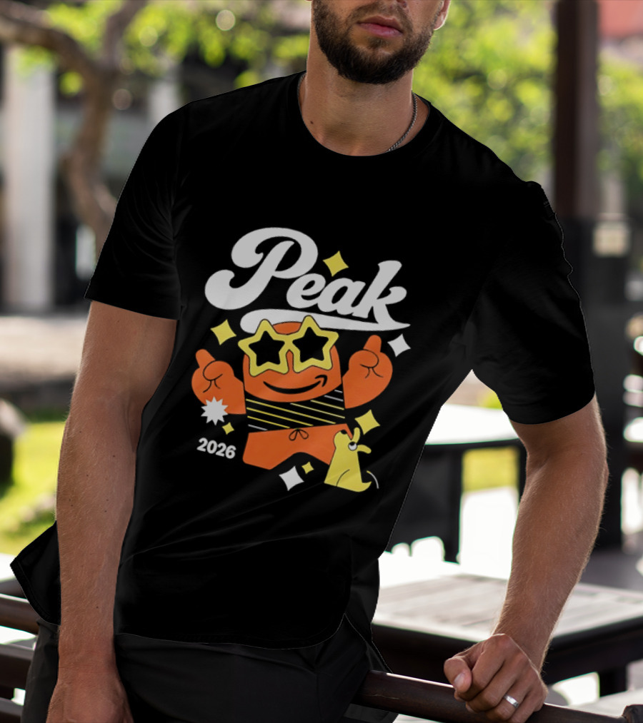 Peak 2026 Star Sunglasses Cartoon T-Shirt