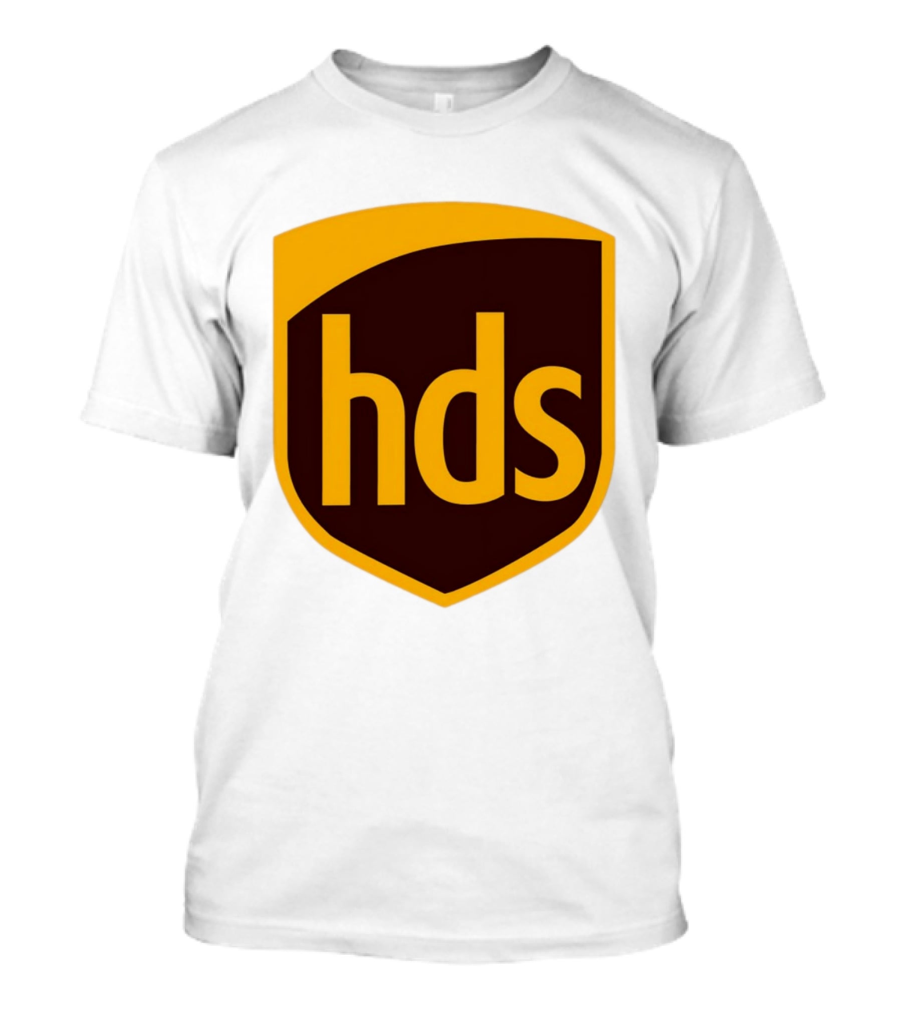 HDS Shield Emblem Brown And Yellow Branding T-Shirt