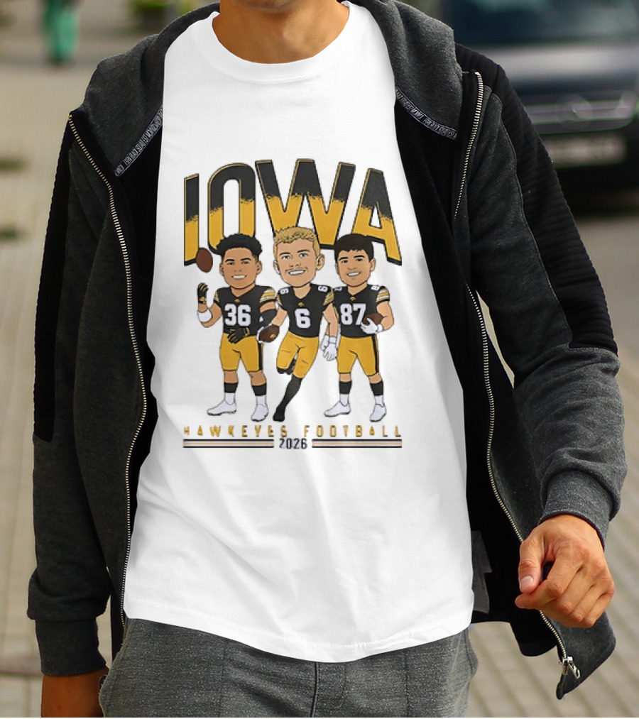 Iowa Hawkeyes Football 2026 Players 36 6 87 Team Spirit T-Shirt
