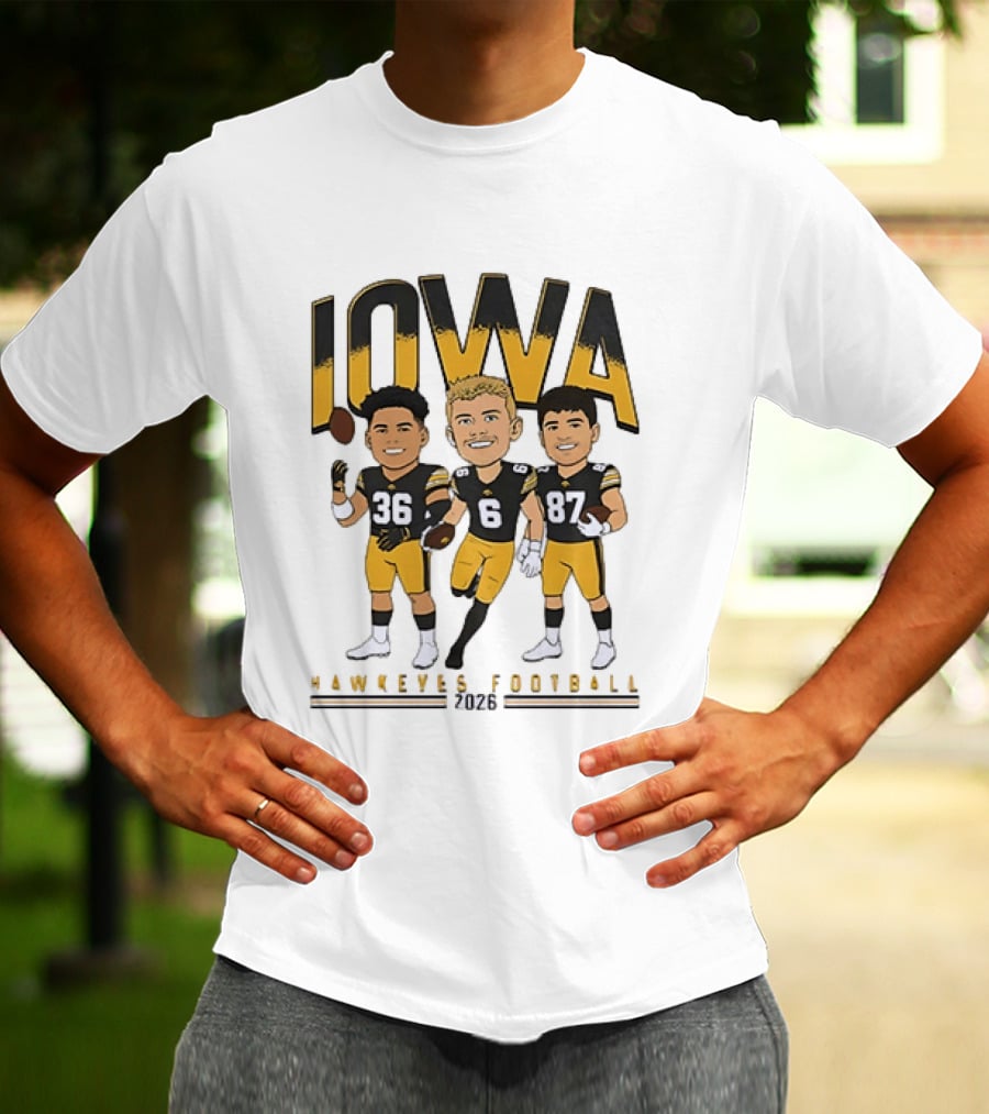 Iowa Hawkeyes Football 2026 Players 36 6 87 Team Spirit T-Shirt