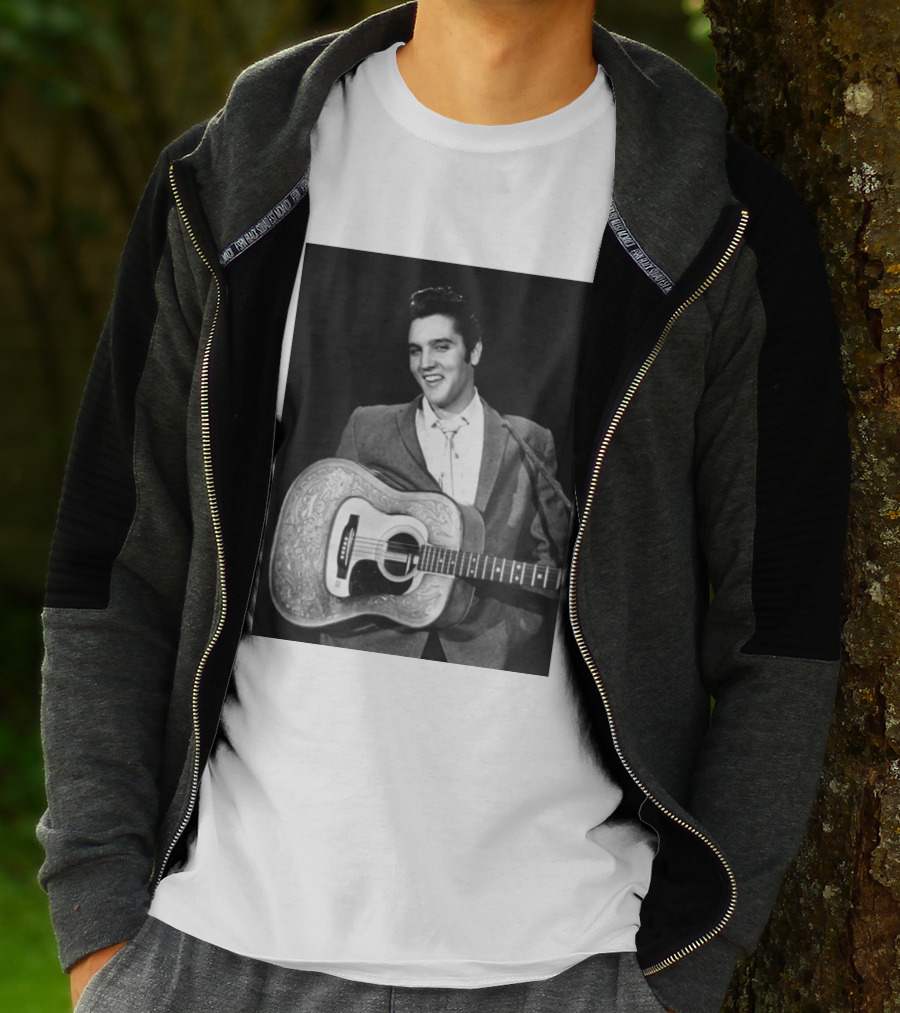 Elvis Presley Rock And Roll Iconic 1956 Style With Guitar T-Shirt