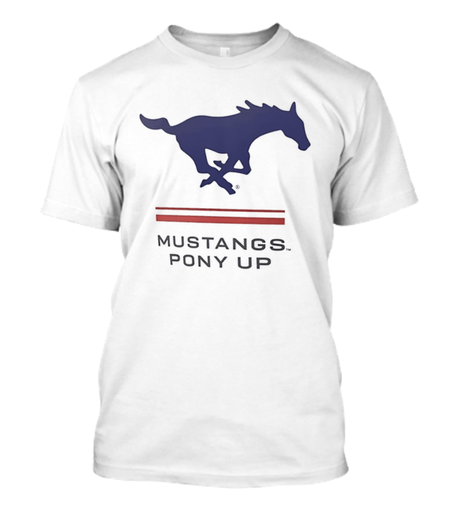 Southern Methodist University Mustangs Pony Up Text And Horse T-Shirt