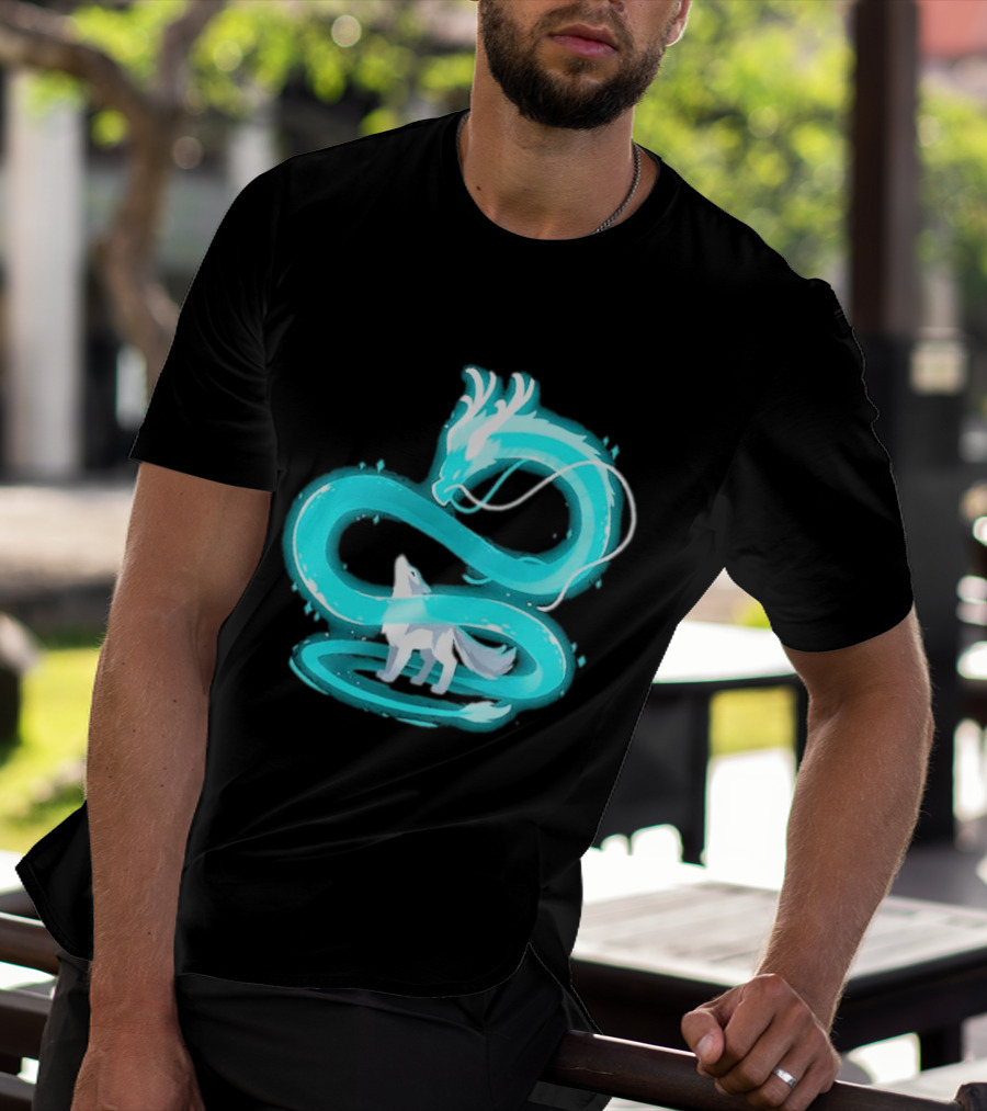 Esprit De La Lune Dragon And Wolf T-Shirt