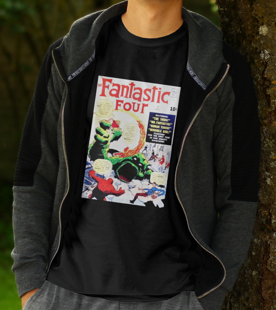 Fantastic Four #1 Nov 1961 Marvel Comics The Thing Mr. Fantastic Human Torch Invisible Girl Classic Cover T-Shirt