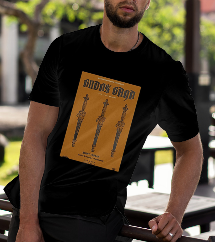 Budos Band Live Los Angeles The Novo October 10 2025 Benny Trokan Mario C Pachyman T-Shirt