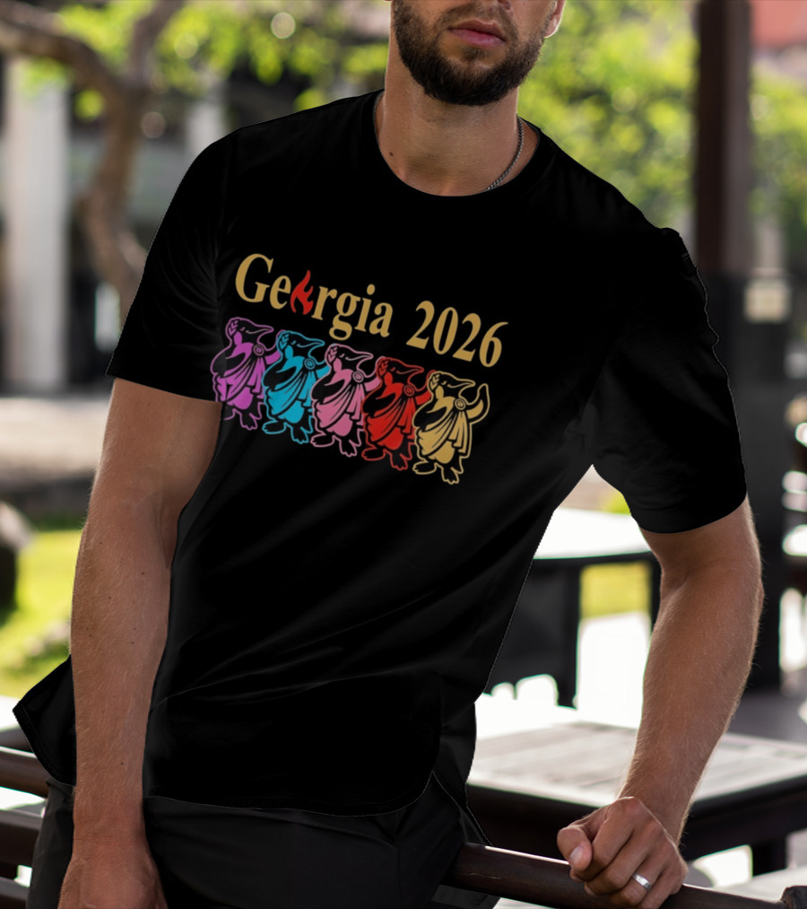 Georgia 2026 Colorful Penguin Lineup T-Shirt