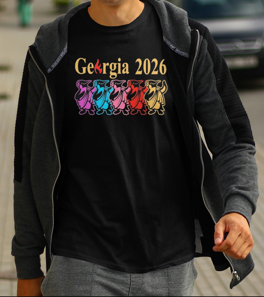 Georgia 2026 Colorful Penguin Lineup T-Shirt