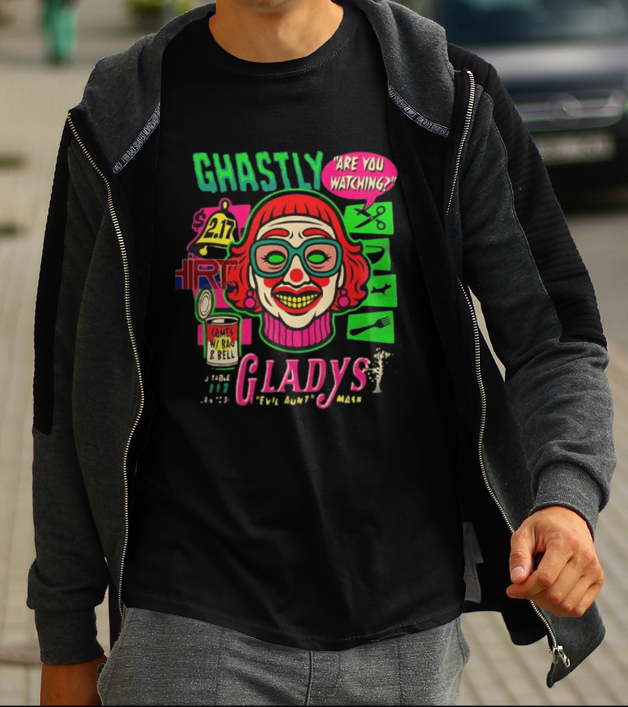 Ghastly Gladys Are You Ing Retro Clown Vintage Pop T-Shirt