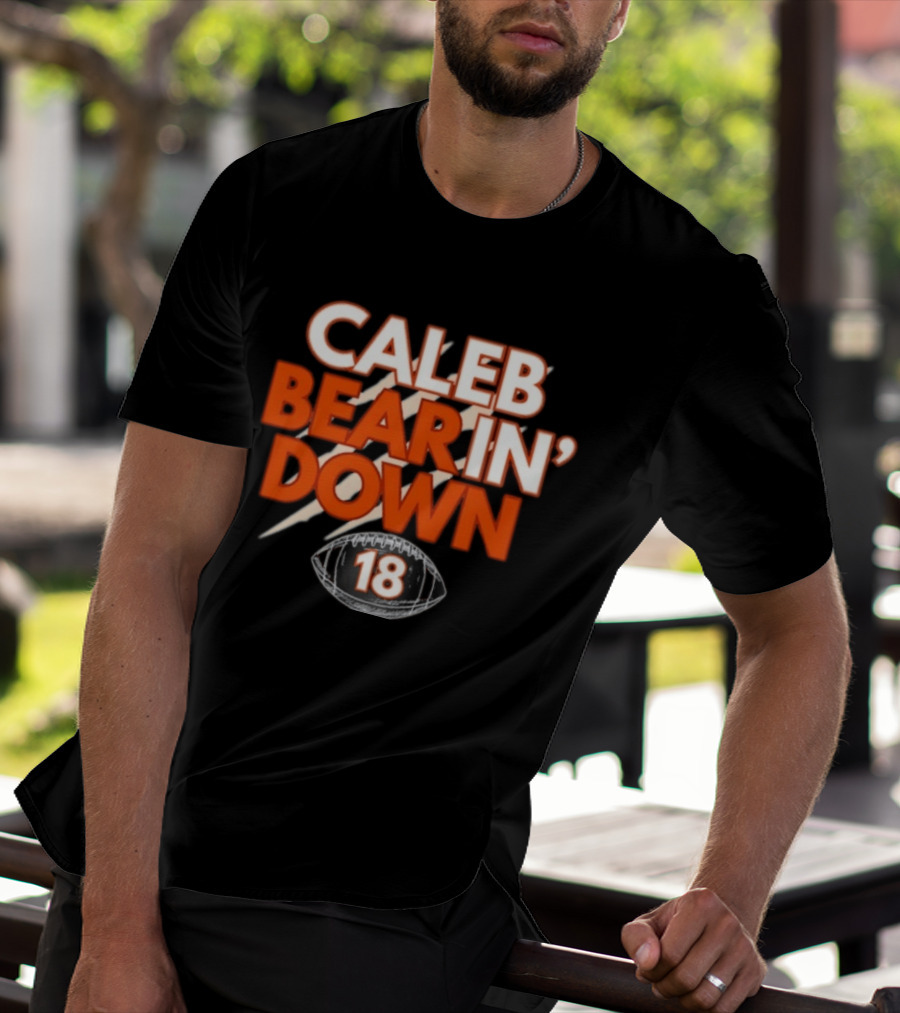 Caleb Bear In Down 18 Football Scratch Marks T-Shirt