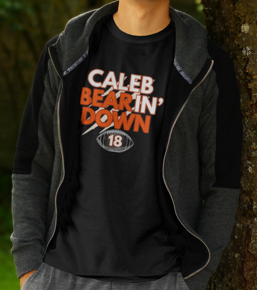 Caleb Bear In Down 18 Football Scratch Marks T-Shirt