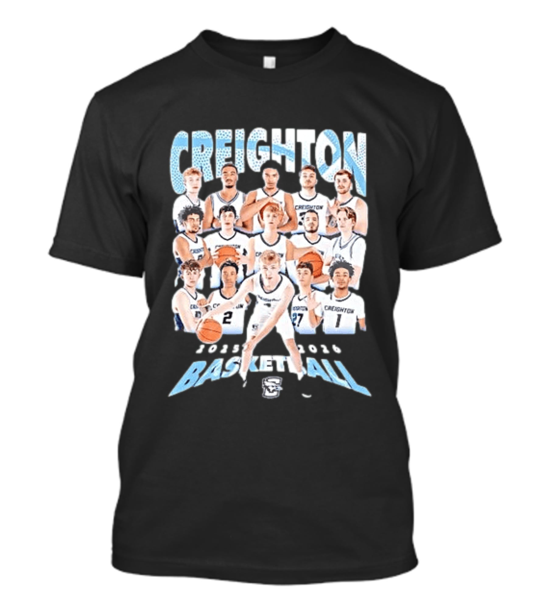 Creighton 2026 Basketball Team Players Roster T-Shirt