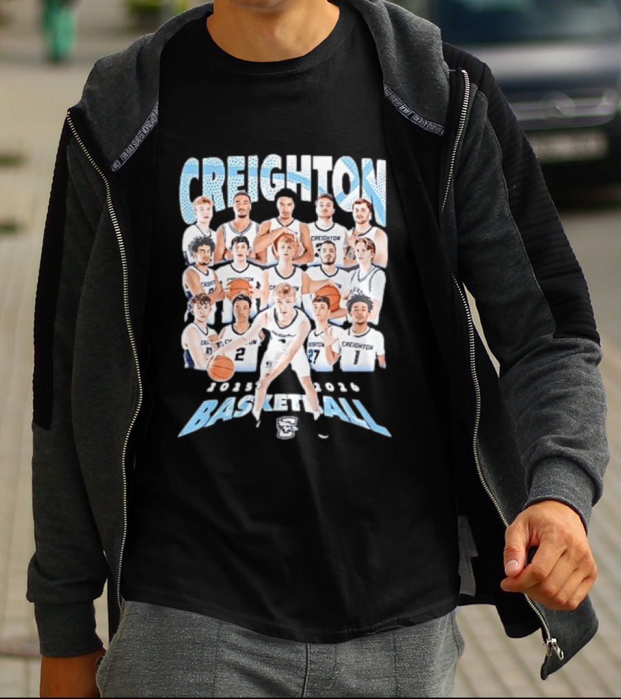 Creighton 2026 Basketball Team Players Roster T-Shirt