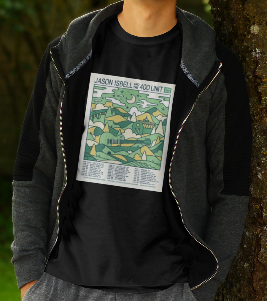 Jason Isbell And The 400 Unit Tour 2026 January 23 24 Seattle Wa Jan 26 Sacramento Ca Nostalgic 2026 Countryside Landscape T-Shirt