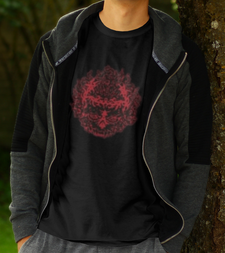 Daze Store Bloodshed Skull Red Floral Skull T-Shirt