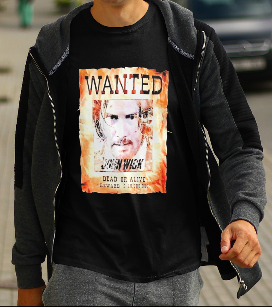 Wanted John Wick Dead Or Alive Reward 10 Million Dollars T-Shirt