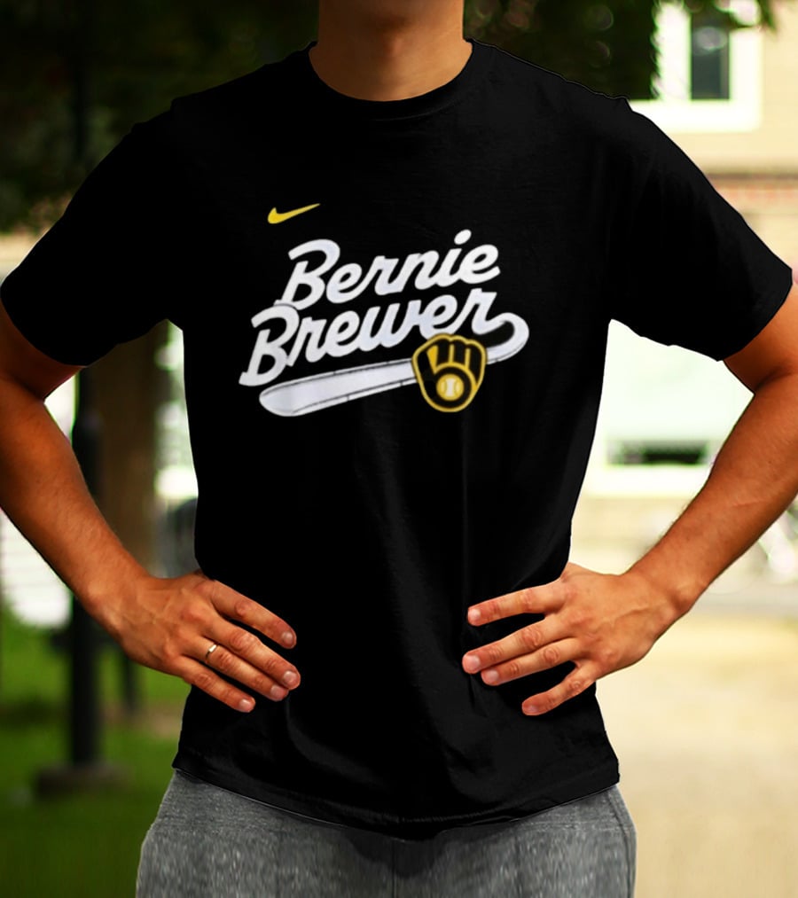 Bernie Brewer Milwaukee Brewers Iconic Bat And Ball Nike T-Shirt