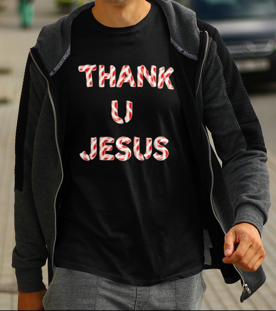 Original Daydrian Harding Thank U Jesus Candy Cane T-Shirt