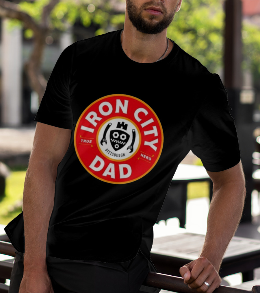 Iron City Dad Pittsburgh True Hero Circle T-Shirt