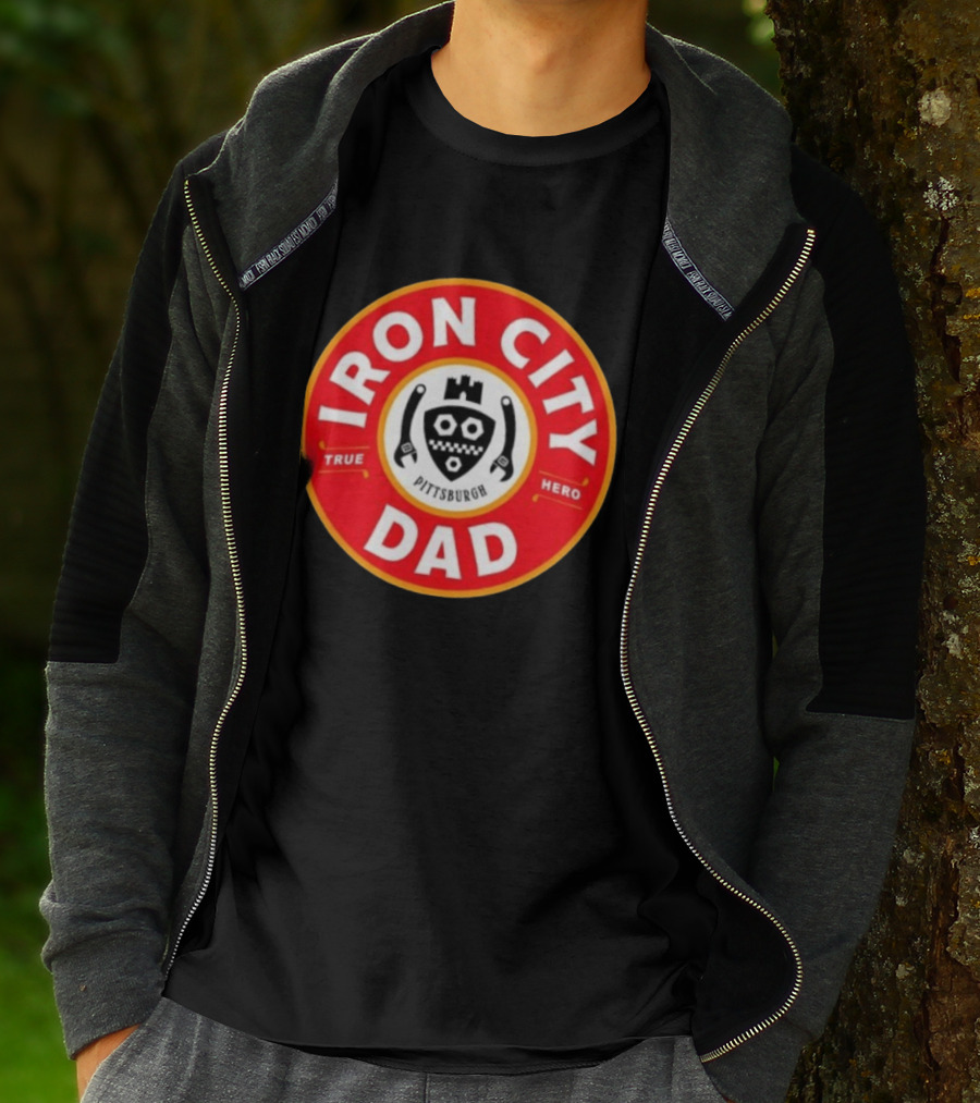 Iron City Dad Pittsburgh True Hero Circle T-Shirt