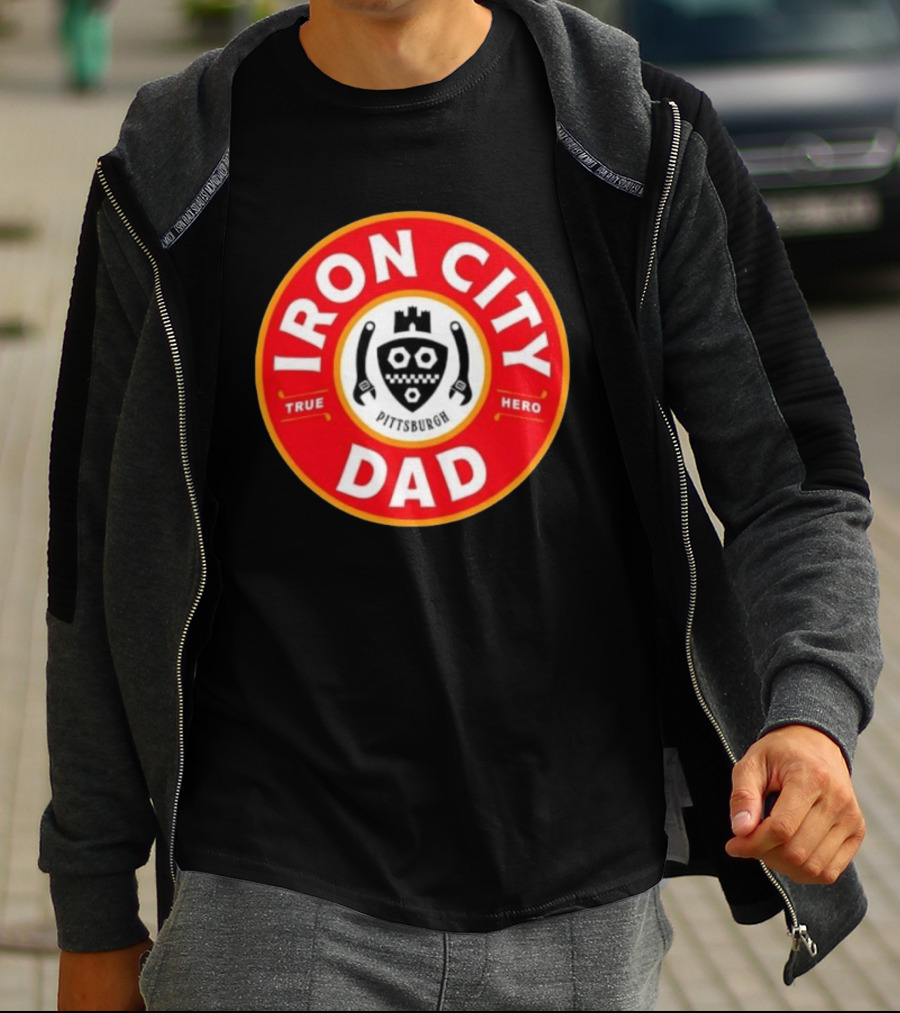 Iron City Dad Pittsburgh True Hero Circle T-Shirt