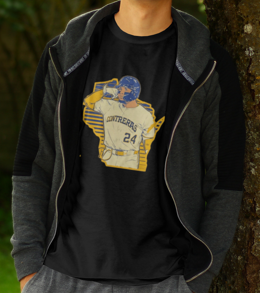 William Contreras Number 24 Milwaukee Baseball Player Original T-Shirt