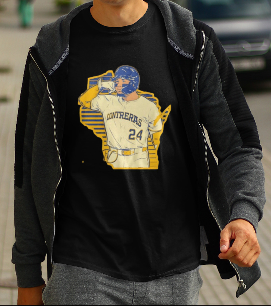 William Contreras Number 24 Milwaukee Baseball Player Original T-Shirt