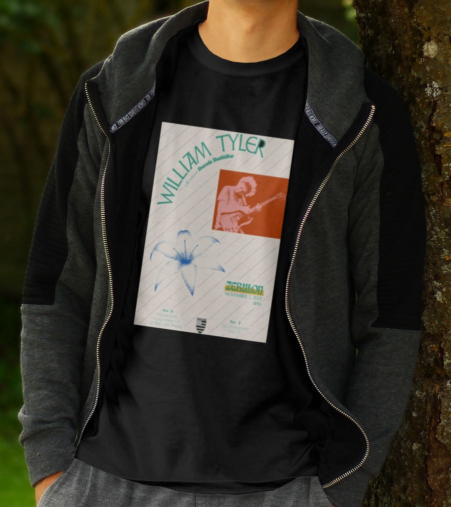 William Tyler Shazhad Shashidhar Zebulon California Concert November 5 6 7 2025 Mohave Gold Ojai Underground T-Shirt