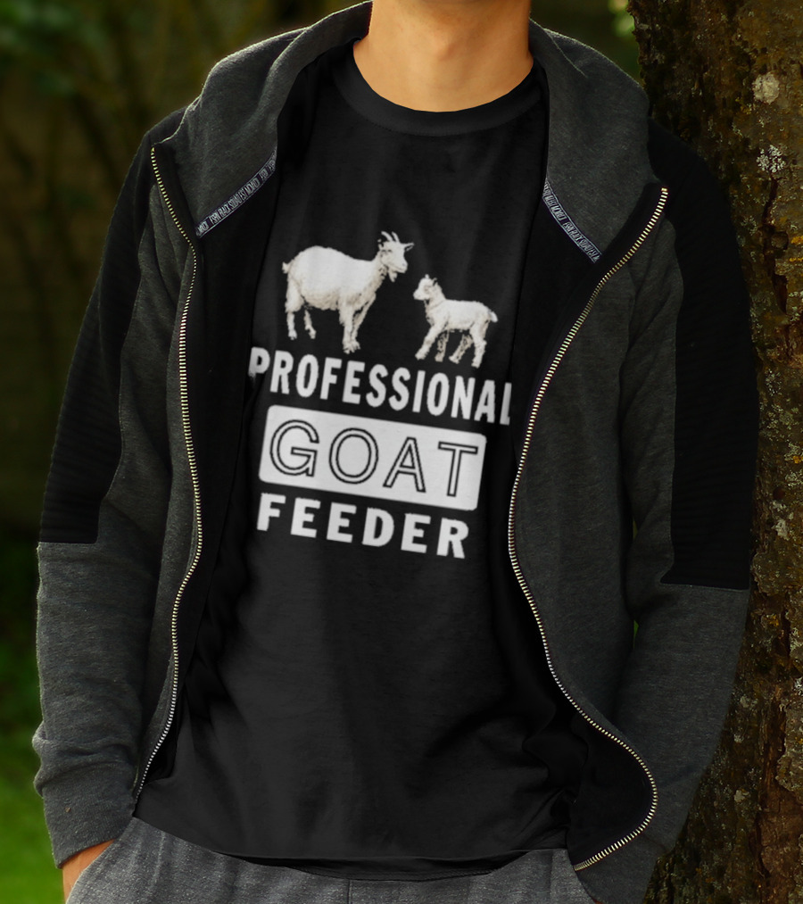 Professional Goat Feeder Funny Farmer Livestock Care T-Shirt