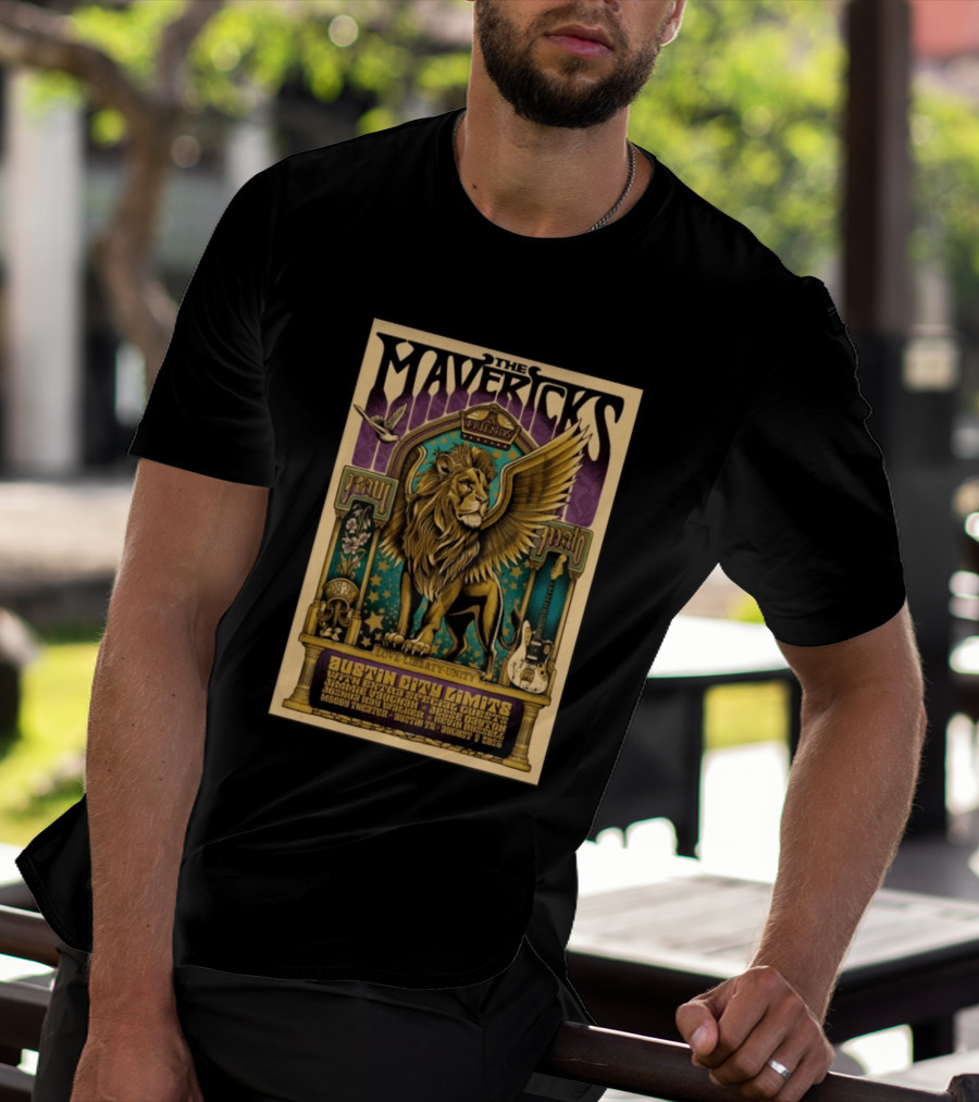 The Mavericks Austin City Limits Tour August 7 2026 Moody Theater Texas Music Concert T-Shirt