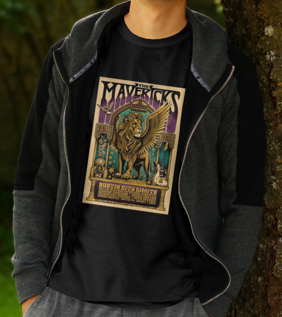 The Mavericks Austin City Limits Tour August 7 2026 Moody Theater Texas Music Concert T-Shirt