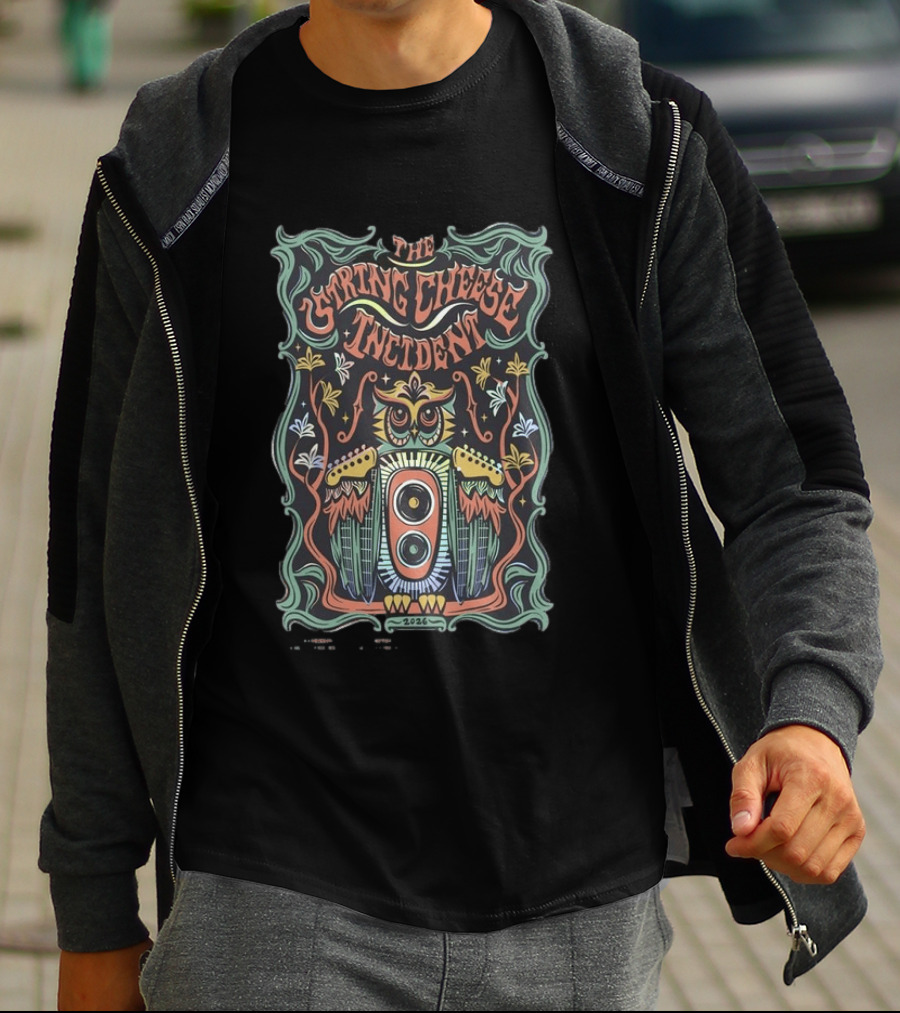 The String Cheese Incident Tour 2026 Owl Speaker T-Shirt