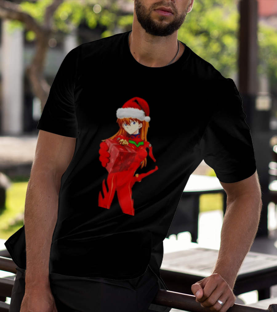 Asuka Christmas Present Neon Genesis Evangelion Anime T-Shirt