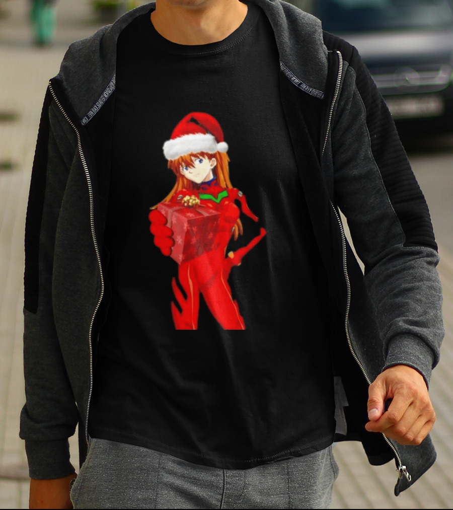 Asuka Christmas Present Neon Genesis Evangelion Anime T-Shirt