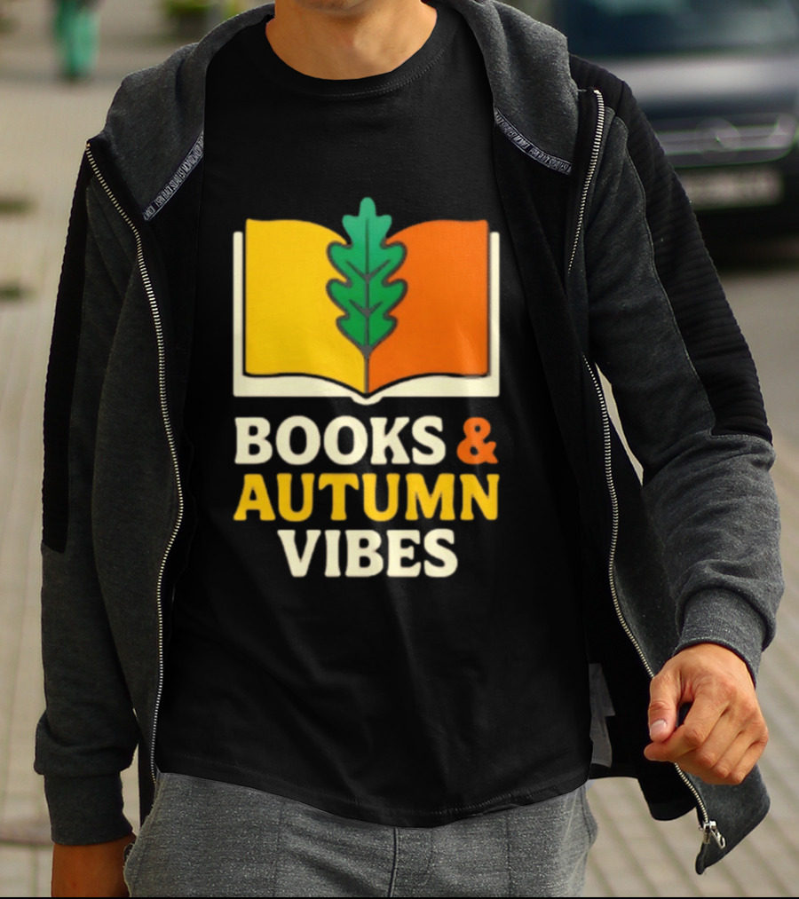 Books And Autumn Vibes Cozy Reading Season T-Shirt