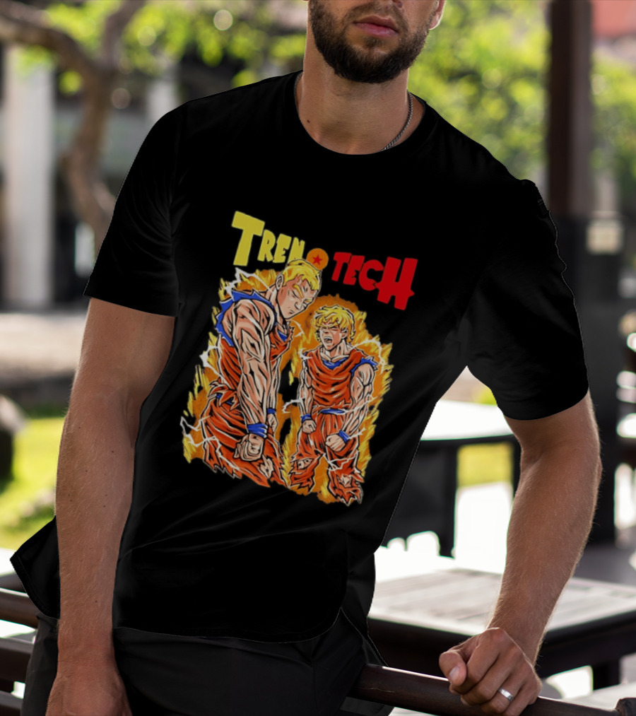 Tren Tech Dragon Ball Z Super Saiyan Goku Transformation Energy Burst T-Shirt