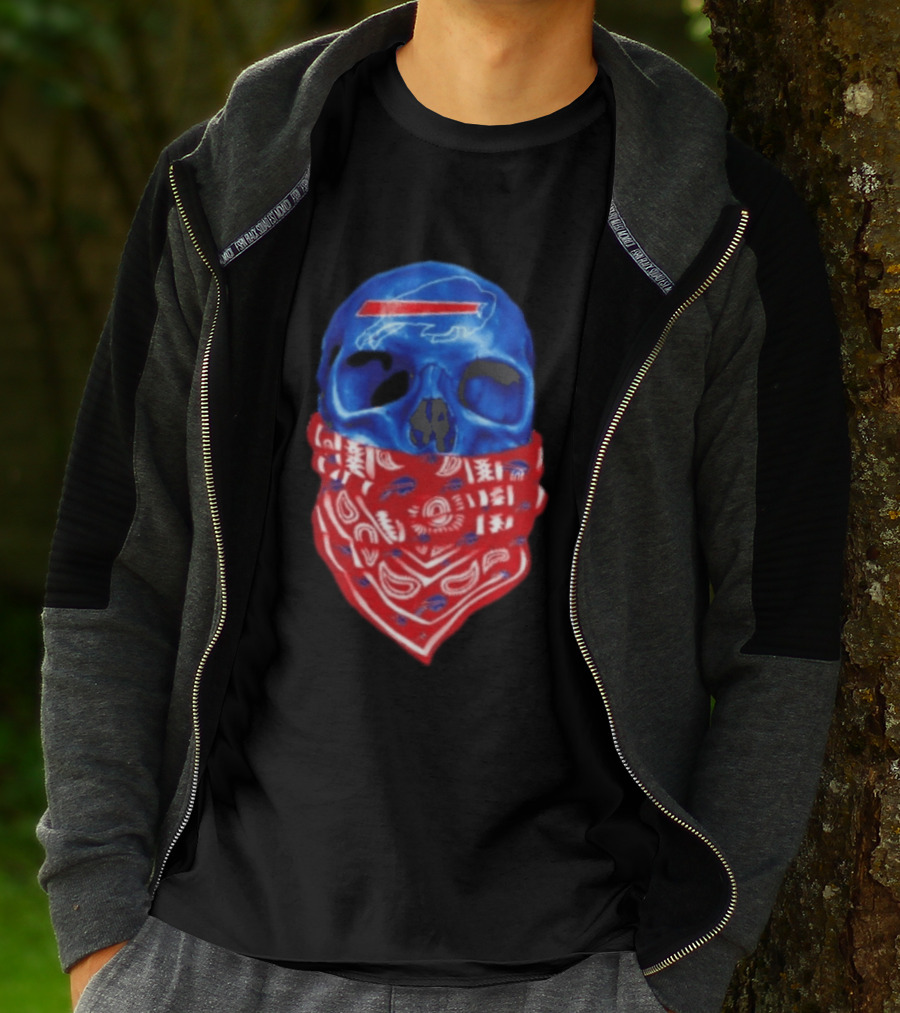 Outlaw Skull Gang Buffalo Bills Bandana Face Covering Trend T-Shirt