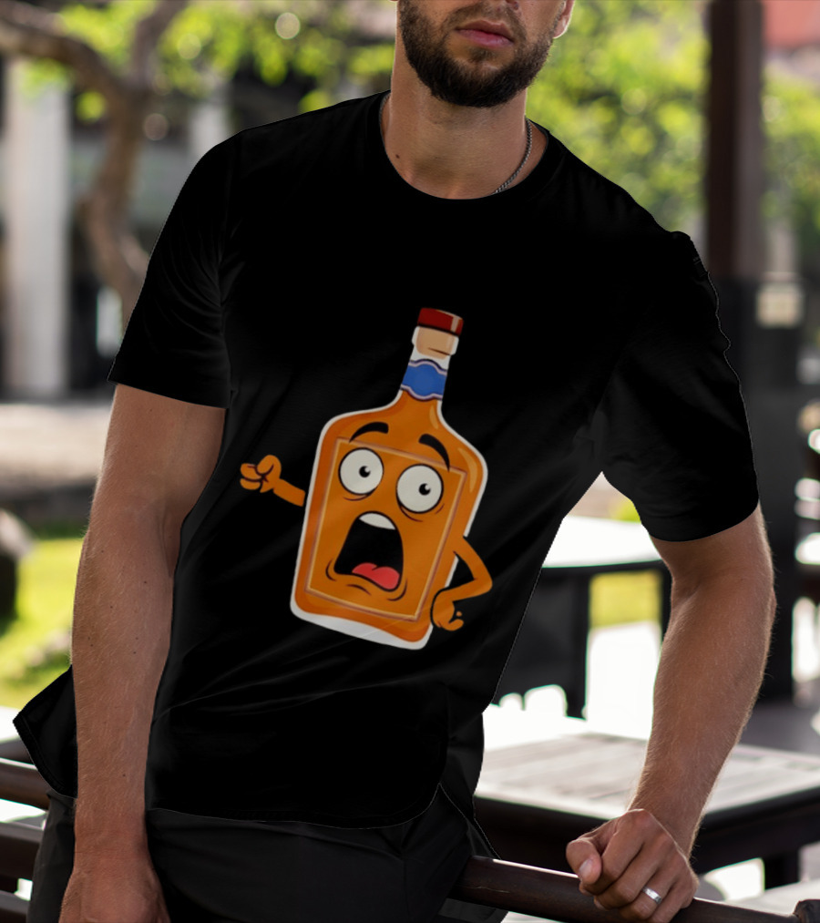 Tears Of The Left Whiskey Funny Cartoon Expression T-Shirt