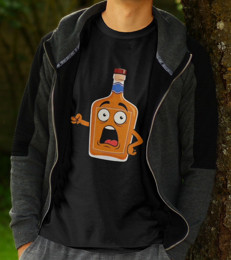 Tears Of The Left Whiskey Funny Cartoon Expression T-Shirt