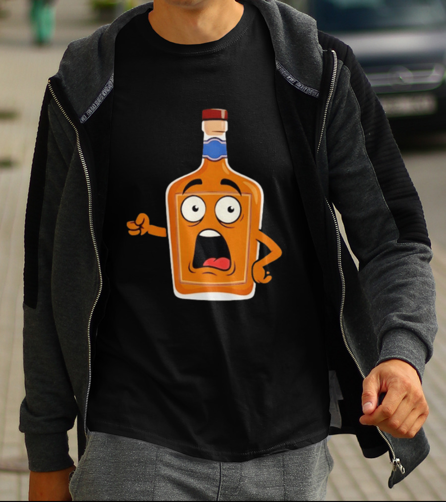 Tears Of The Left Whiskey Funny Cartoon Expression T-Shirt