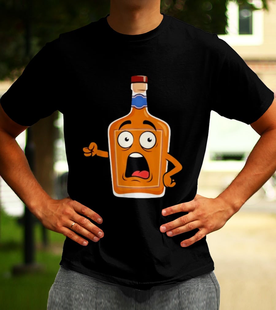 Tears Of The Left Whiskey Funny Cartoon Expression T-Shirt