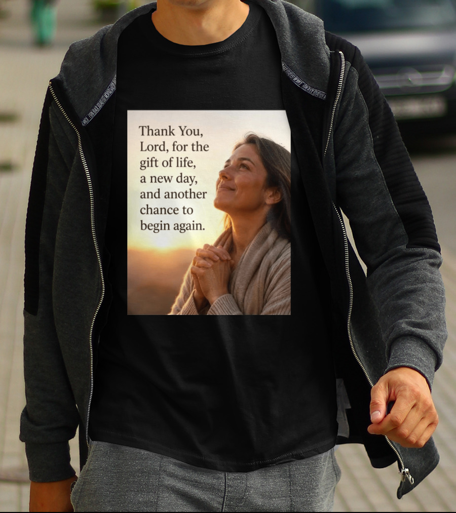 Thank You Lord For The Gift Of Life A New Day And Another Chance To Begin Again T-Shirt