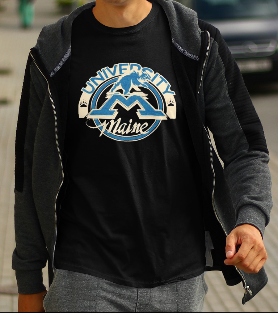 University Of Maine Bear Mascot Circular T-Shirt