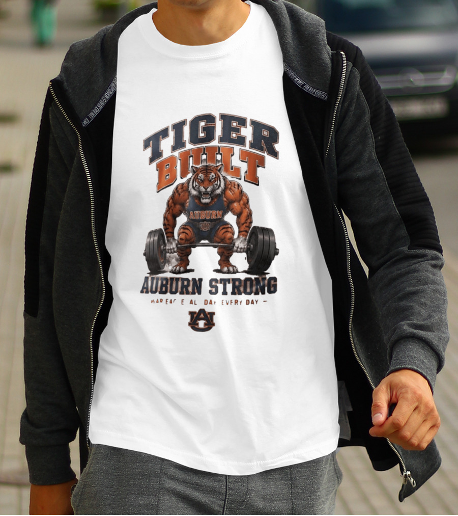 Auburn Tigers Tiger Built Auburn Strong War Eagle Everyday T-Shirt