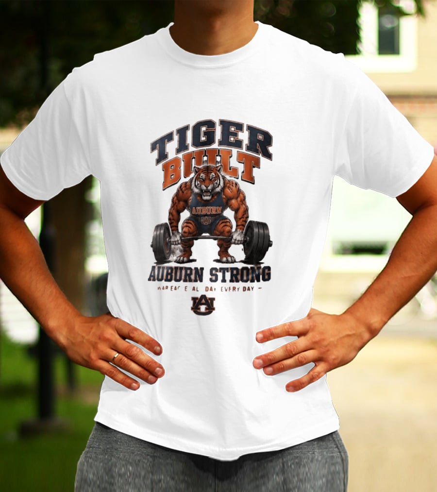 Auburn Tigers Tiger Built Auburn Strong War Eagle Everyday T-Shirt