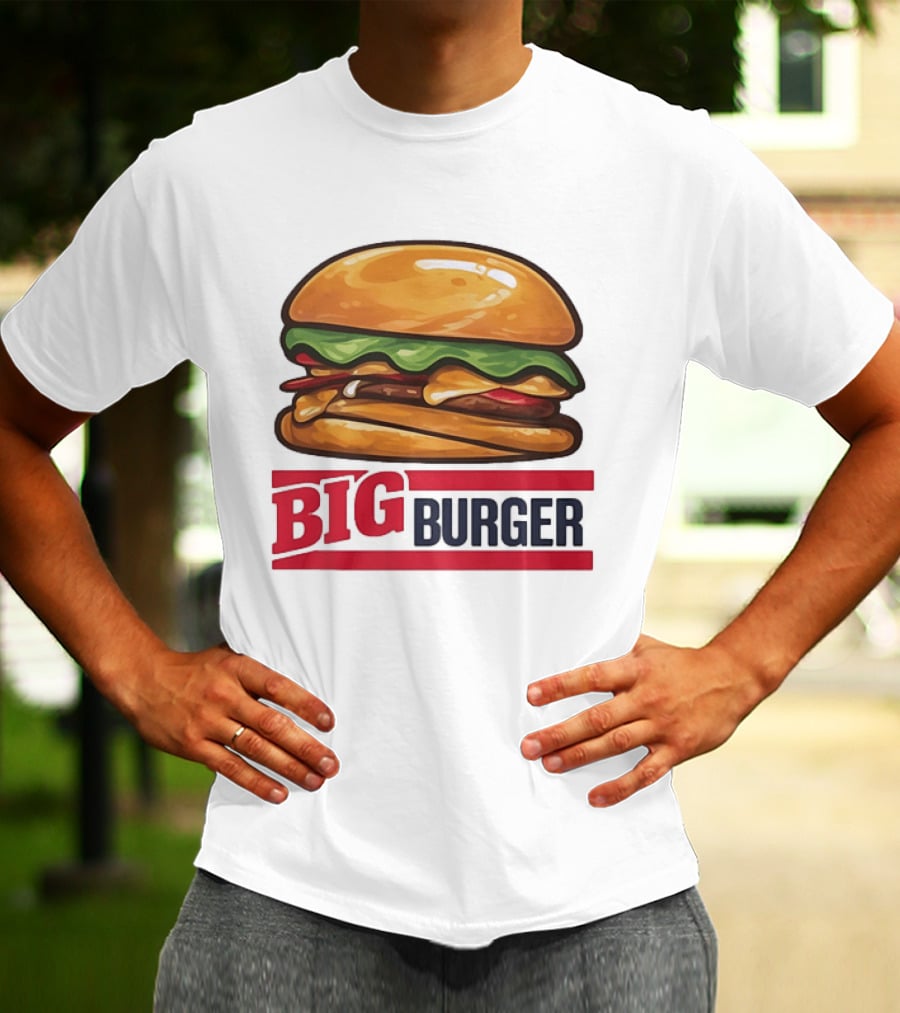 Big Burger Cheeseburger Fast Food Hamburger T-Shirt