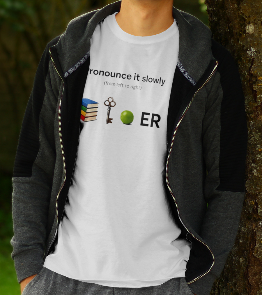 Pronounce It Slowly Books Key Lime ER Puzzle T-Shirt